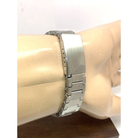 Caravelle Men's Watch 1970'S Vintage Automatic Blue Dial Date Silver Steel 36mm - Picture 10 of 14